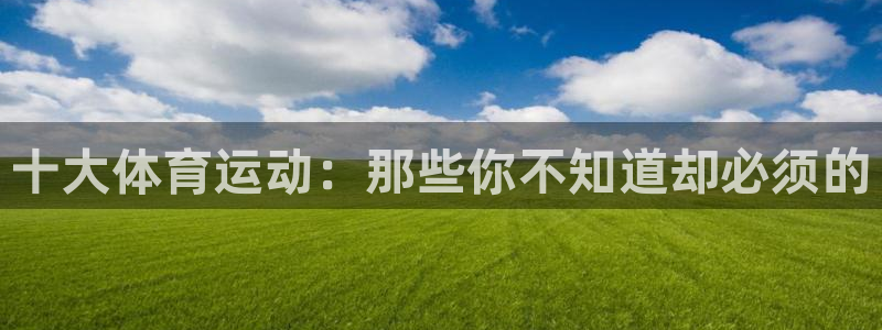 xc体育app官方网站：十大体育运动：那些你不知道却必须的